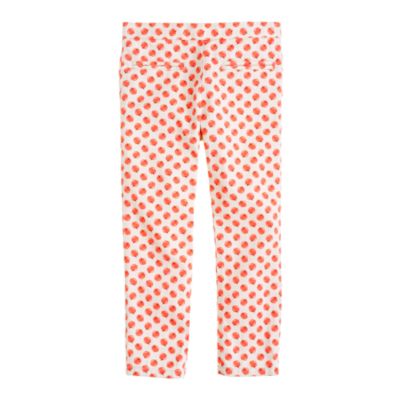 Girls' side-zip caf&eacute; capri in apple bobbing