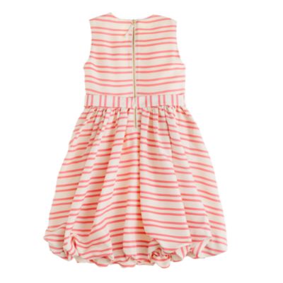 Girls' silk Gillian dress in duet stripe