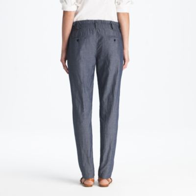 Chambray cinch pant