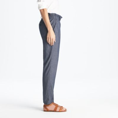 Chambray cinch pant