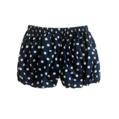 Girls' bubble short in polka dot