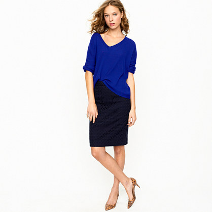 No. 2 pencil skirt in ultra eyelet   pencil   Womens skirts   J.Crew