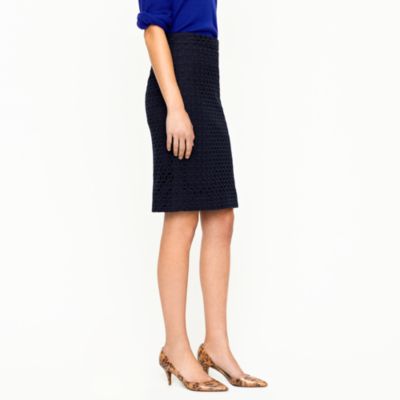 No. 2 pencil skirt in ultra eyelet