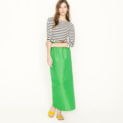 Shirred maxiskirt