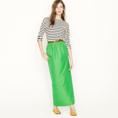 Shirred maxiskirt