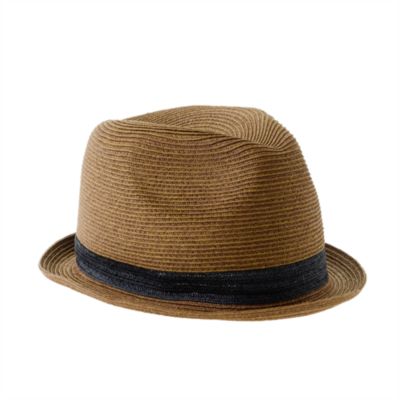Boys' solid band trilby hat