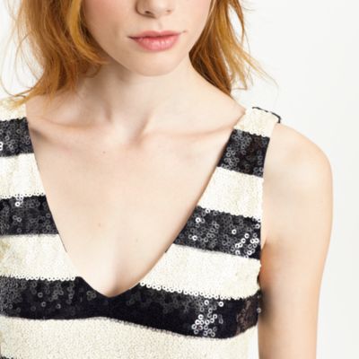 Stripe sequin tank