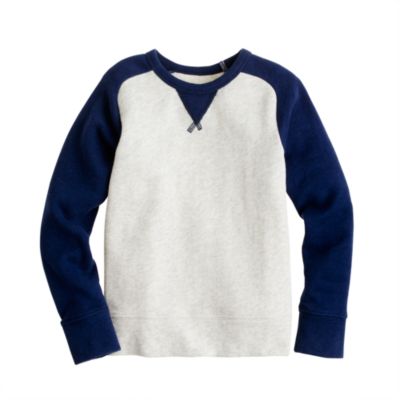 Boys' french terry baseball sweatshirt