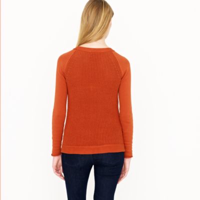 Cotton waffle pullover