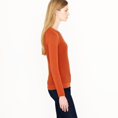 Cotton waffle pullover
