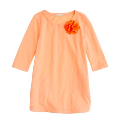 Girls' neon corsage tunic