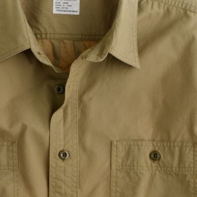 Lightweight poplin camp shirt