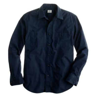 Lightweight poplin camp shirt