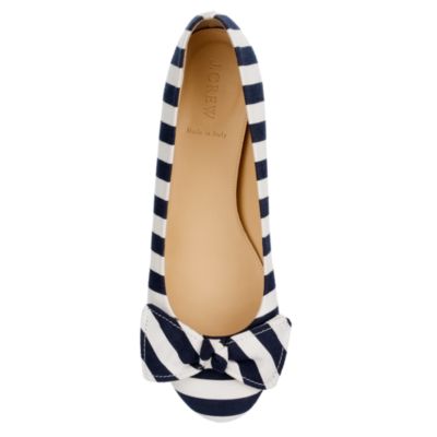 Stripe ballet flats