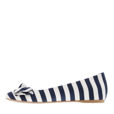 Stripe ballet flats