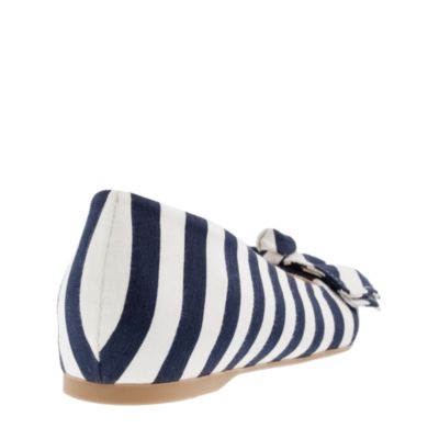 Stripe ballet flats