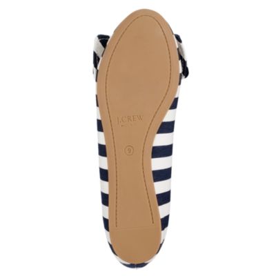 Stripe ballet flats