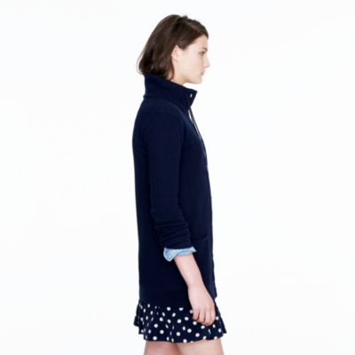 Funnelneck knit cardigan