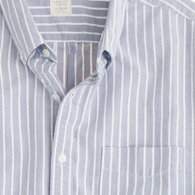 Sun-faded short-sleeve oxford shirt in Felton stripe