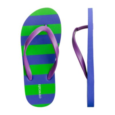 Girls' stripe flip-flops