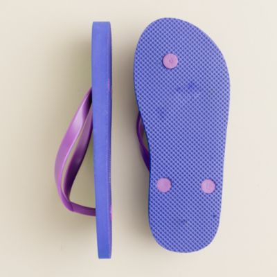 Girls' stripe flip-flops