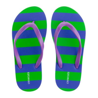 Girls' stripe flip-flops