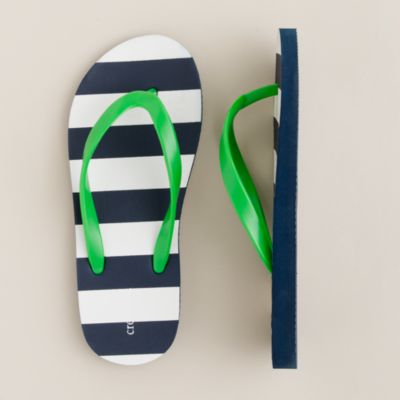 Girls' stripe flip-flops