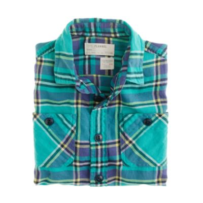 Boys' flannel shirt in Wexley plaid