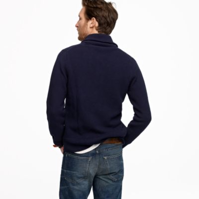 Cotton shawl-collar cardigan