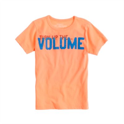 Boys' glow-in-the-dark turn up the volume tee