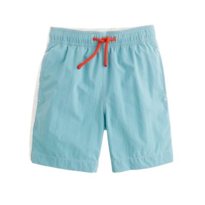 Boys' swim trunks in pieced stripe
