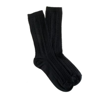 Cable trouser socks