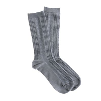Cable trouser socks