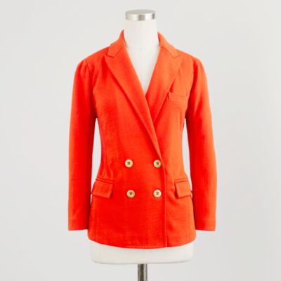 Double-breasted gold-button blazer