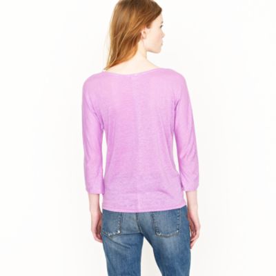 Whisper linen dolman-sleeve tee