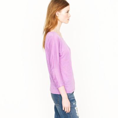 Whisper linen dolman-sleeve tee