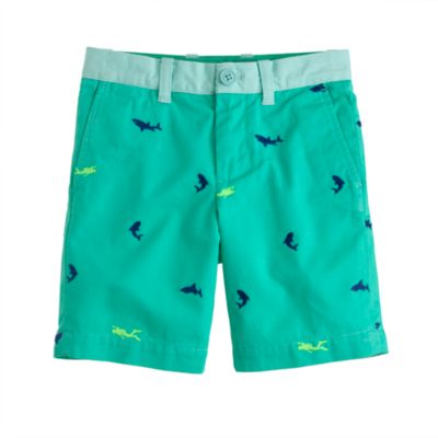 Boys' Stanton short in embroidered piece-dyed chino