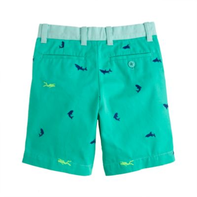 Boys' Stanton short in embroidered piece-dyed chino