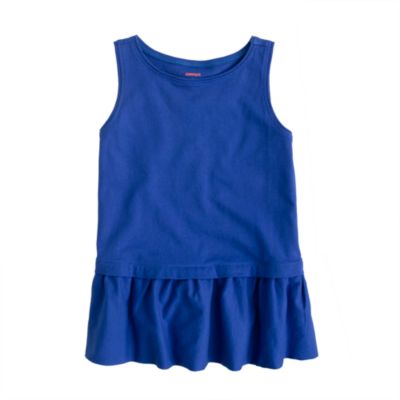 Girls' peplum tank