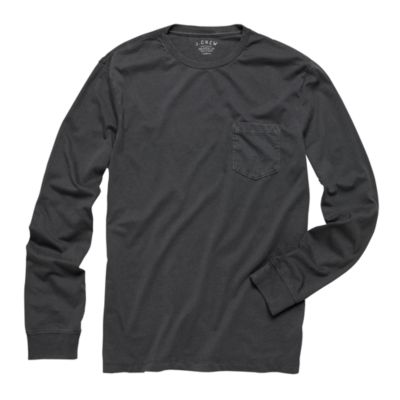 Tall broken-in long-sleeve pocket tee