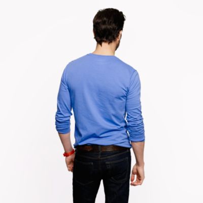 Tall broken-in long-sleeve pocket tee