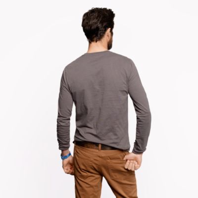 Broken-in long-sleeve pocket tee