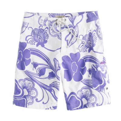 9" long board short in Negril floral