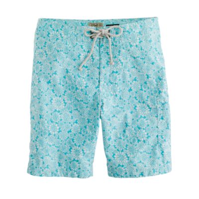 9" long board short in topsail floral