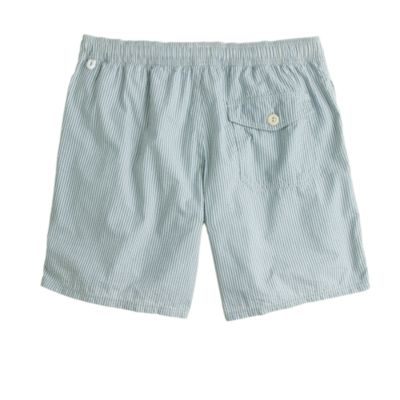 6" swim trunks in seersucker