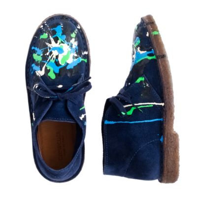 Kids' suede paint-splatter MacAlister boots
