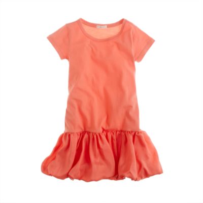 Girls' bubble ruffle dress