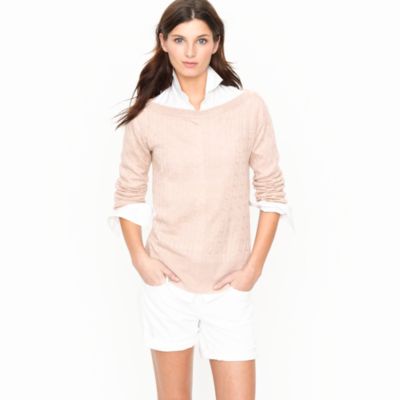 Linen cable-knit sweater