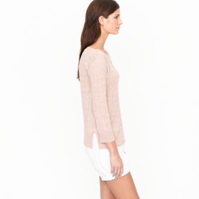 Linen cable-knit sweater