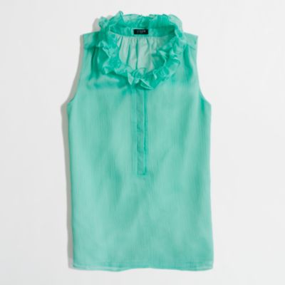 Factory ruffle-collar cami